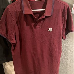 Gently used Moncler polo - Maroon color